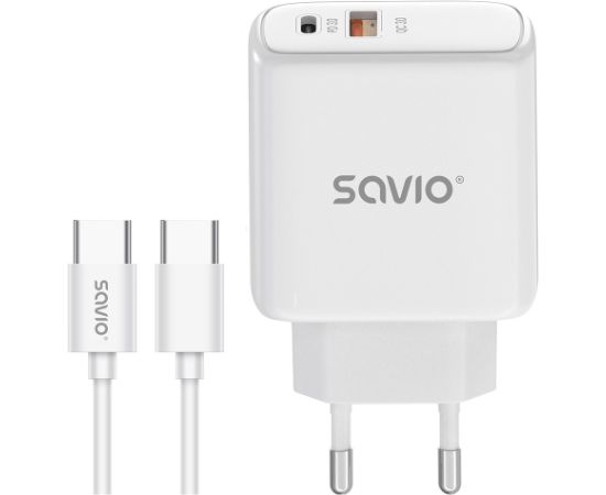 Savio LA-13 mobile device charger Universal White AC Fast charging Indoor Зарядные устройства