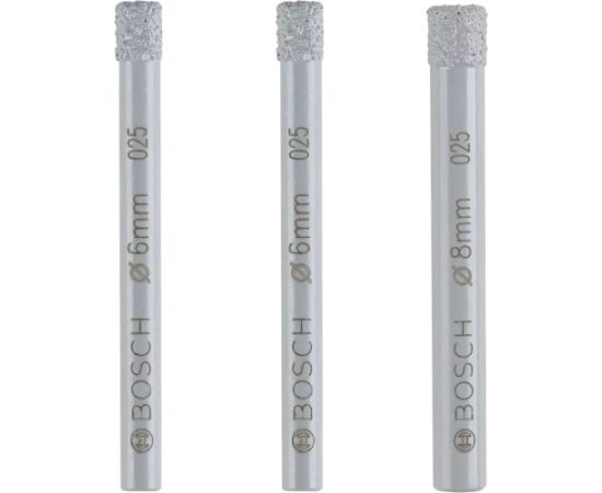 dimanta urbju komplekts Bosch 2607011626; 6-8 mm; 3 gab. Аксессуары для дрелей