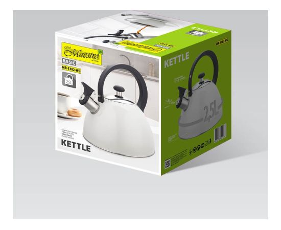 Czajnik nieelektryczny 2,5L MR-1302-WG MAESTRO Чайники (со свистком)