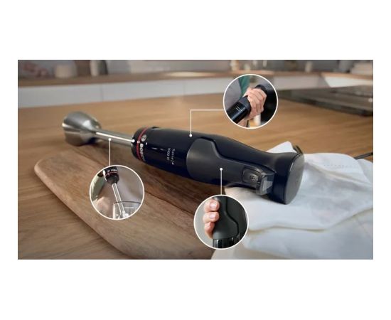 Bosch Serie 4 MSM4B6V2 blender 1.2 L Immersion blender 1000 W Black Rokas blenderi - smalcinātāji