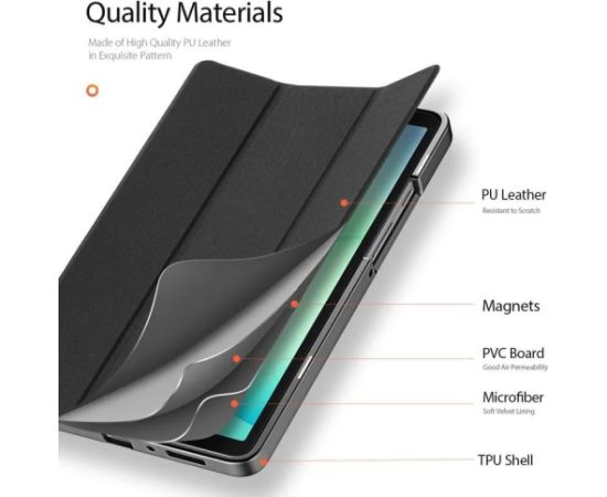 Чехол Dux Ducis Domo Samsung X110/X115 Tab A9 8.7/X130/X135 Tab A11 8.7 черный Сумки, чехлы для планшетников