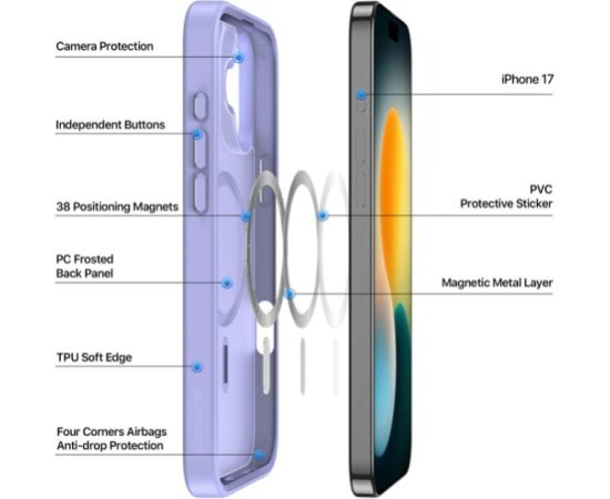 Case Dux Ducis Yind Apple iPhone 17 purple Neoriģinālie Maciņi