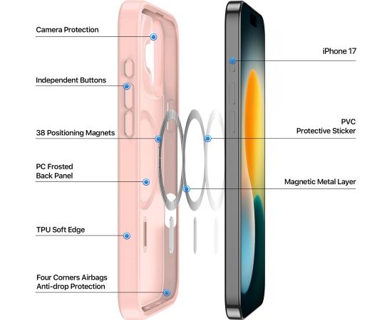 Case Dux Ducis Yind Apple iPhone 17 pink Neoriģinālie Maciņi