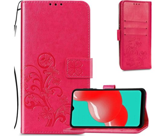 Case Flower Book Samsung A566 A56 5G rose-red Neoriģinālie Maciņi