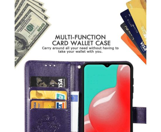 Case Flower Book Samsung A165 A16 4G/A166 A16 5G violet Neoriģinālie Maciņi
