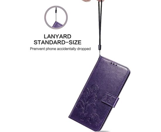 Case Flower Book Samsung A226 A22 5G violet Neoriģinālie Maciņi