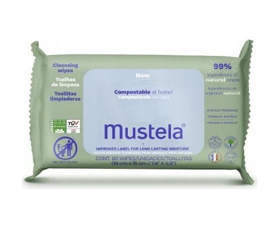 Mustela  Chusteczki nawilżane Baby 1x60 szt. Влажные салфетки