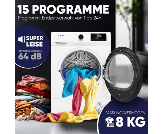 Heat pump tumble dryer Bomann, white Крупная бытовая техника
