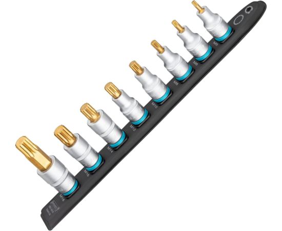 Hazet SmartRail 1/2 socket set, internal spline, 8 pieces (black, M5 - M18, short) Jaunumi - Audio-Video