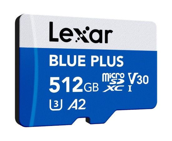 MEMORY MICRO SDXC 512GB UHS-I/W/A LMSBLPL512G-BNANG LEXAR Atmiņas kartes micro SD SDHC