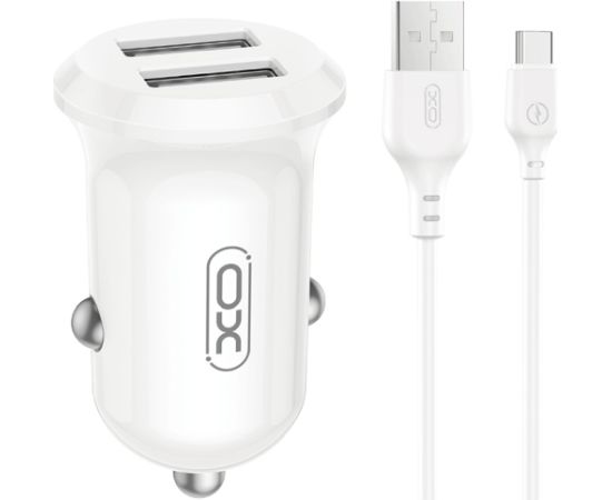 XO CC67 Автомобильное зарядное устройство 2xUSB 12W + Type C кабель Зарядные устройства и стартеры