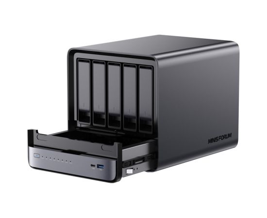 MINI-PC Minis Forum NAS N5 AMD Ryzen 7 H255, 16GB+128GB OS storage Personālie datori