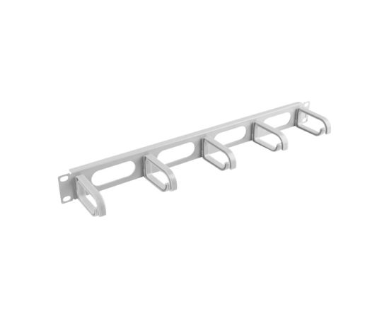 Rack 19" 1U kabeļu organizators 5 plastmasas gredzeni PELĒKS Серверы и компоненты серверов