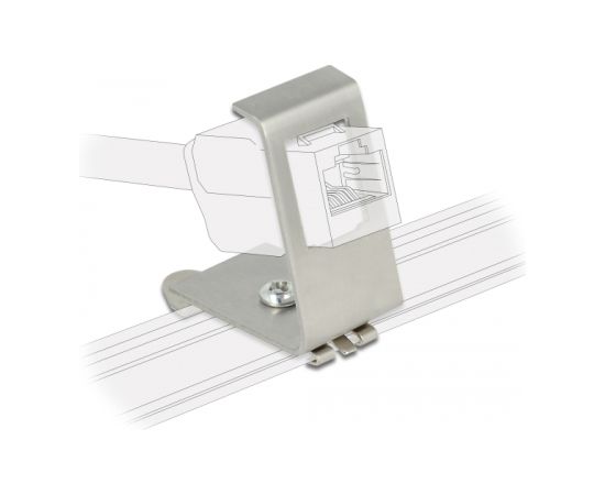 DIN-Rail adapteris 1xRJ45 Keystone modulim METĀLS Серверы и компоненты серверов