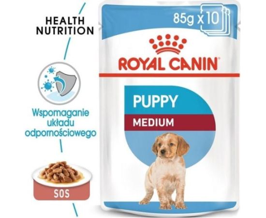 Royal Canin Royal Canin Medium Puppy karma mokra dla szczeniąt, od 2 do 12 miesiąca, ras średnich 140g Suņu barība