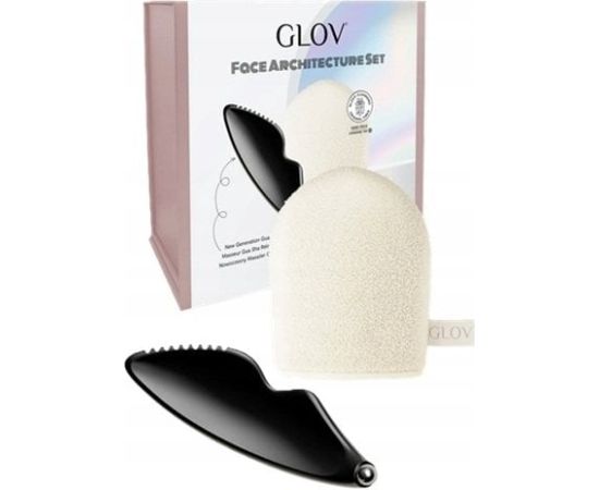 GLOV_SET Face Architecture nowoczesny masażer Gua Sha + rękawiczka do demakijażu i oczyszczania Духи и косметика