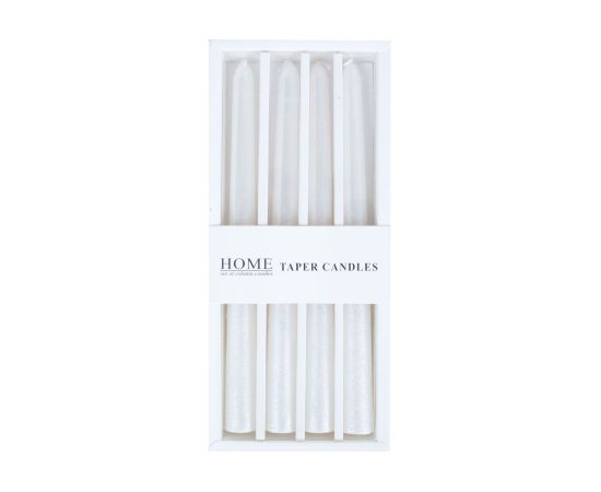 Antīka svece CAROL 4 gab. 20 cm balta Sveces un svečturi
