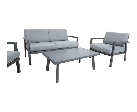 Dārza mēbeļu komplekts DELGADO galds, dīvāns un 2 krēsli Jaunumi -Dārzam