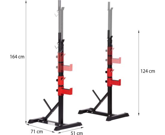 STR25 REGULĒJAMI STIEŅA STATĪVI HMS Svaru stieņa statīvi