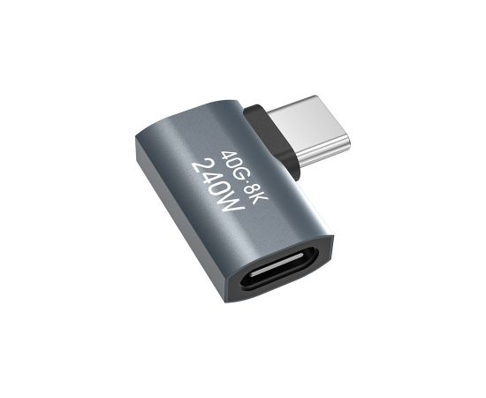 Wozinsky WPKB-01 USB-C - USB-C 40Gb|s 240W 8K OTG Side Angled Adapter - Серый Новинки Компьютерная техника