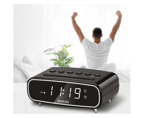 Radio alarm clock Sencor, black Radio, Radio pulksteņi