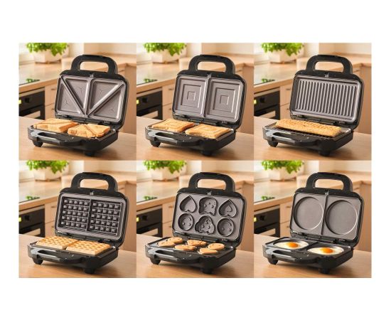 Sandwich maker 6in1 Sencor, black Sendviču - Karstmaižu tosteri
