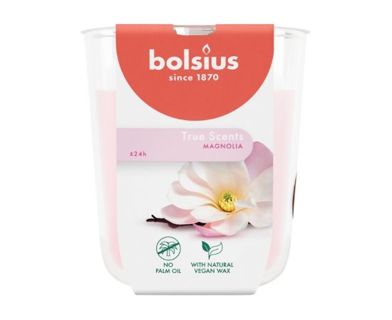 Bolsius Svece arom. stikla gl. True Scents Ø80x73mm magnolia Sveces un svečturi