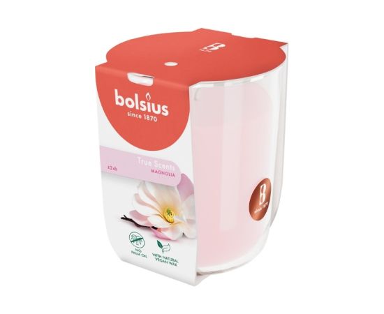Bolsius Svece arom. stikla gl. True Scents Ø80x73mm magnolia Sveces un svečturi
