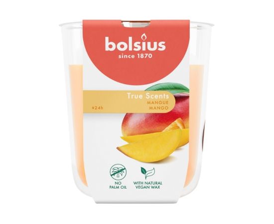 Bolsius Svece arom. stikla gl. True Scents Ø80x73mm mango Sveces un svečturi
