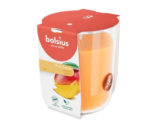 Bolsius Svece arom. stikla gl. True Scents Ø80x73mm mango Sveces un svečturi