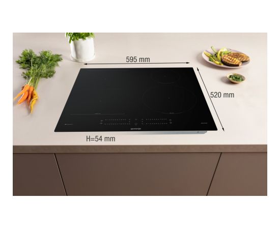 Gorenje GI6432BCWF Black Built-in 60 cm Zone induction hob 4 zone(s) Jaunumi Sadz. tehnika