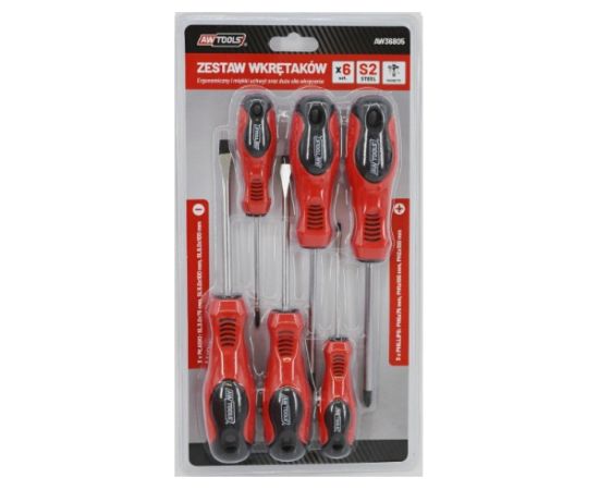 Skrūvgriežu komplekts AWTools AW36805; 6 gab. Skrūvgrieži