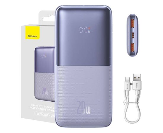 Baseus Bipow Pro 20W Portatīvais akumulātors 10000mAh Power Banks