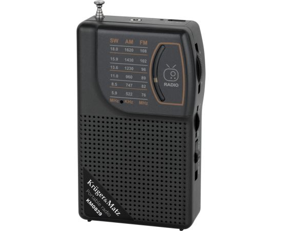 Kruger&Matz pārnēsājamais analogais radio,lādējams KM0829 Radio, Radio pulksteņi