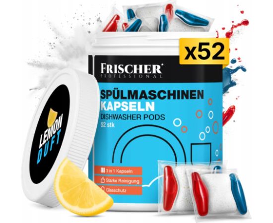 Frischer 3-in-1 dishwasher capsules, 52 pieces Tīrīšanas un Ķīmiskie līdzekļi