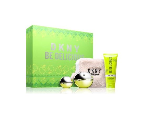 Dkny Be Delicious Dárková sada EDP 100 ml, tělové mléko 100 ml, miniaturka EDP 15 ml a pouch 100ml Dāvanu komplekti