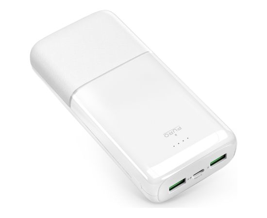 Powerbank 20000mAh 2xUSBA, 1xUSB-C 20W, by Puro White Jaunumi - Viedierices