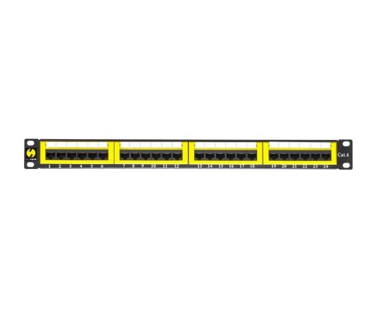 Patch panelis 1U-19" - RJ45x24porti MELNS Cat.6 UTP Серверы и компоненты серверов