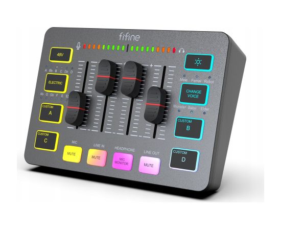 Fifine Mikser audio SC3 Czarny Jaunumi - Audio-Video