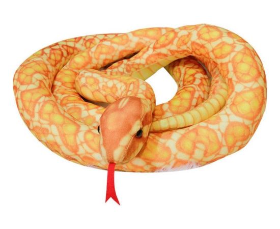 LeanToys Maskotka Pluszowa Wąż Złoty 200 cm Mīkstās rotaļlietas