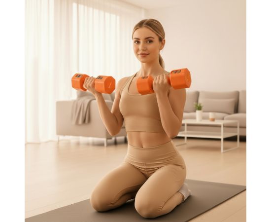 HL03 Regulējami stobri oranžā krāsā 2 x 2,5 kg HMS Hanteles  un  komplekti 