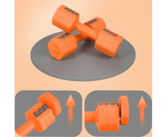 HL03 Regulējami stobri oranžā krāsā 2 x 2,5 kg HMS Hanteles  un  komplekti 