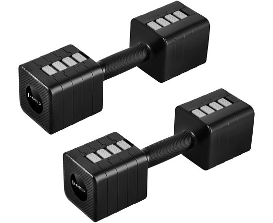 HL02 regulējami svari, melni, 2 x 5 kg, HMS Hanteles  un  komplekti 