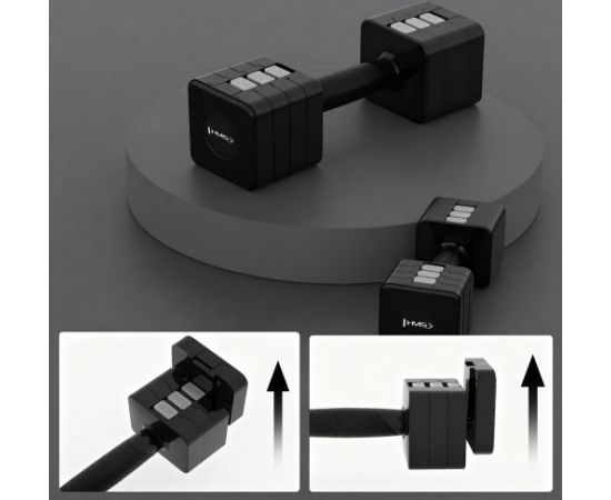 HL02 regulējami svari, melni, 2 x 5 kg, HMS Hanteles  un  komplekti 