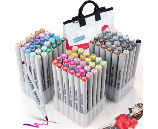 Double-sided Marker Pens ARRTX Oros, 90 Colours Marķieri