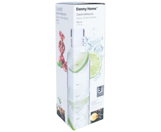 Ūdens pudele FRESH H20cm 500ml, stikls Jaunumi, mēbeles, māja