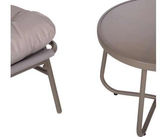 Garden furniture set JIVE table and 2 chairs, taupe Jaunumi -Dārzam