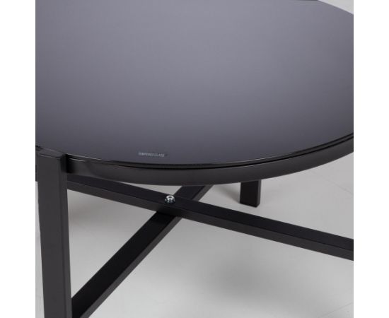 Garden furniture set CANAAN table, bench and 2 chairs, black Jaunumi -Dārzam