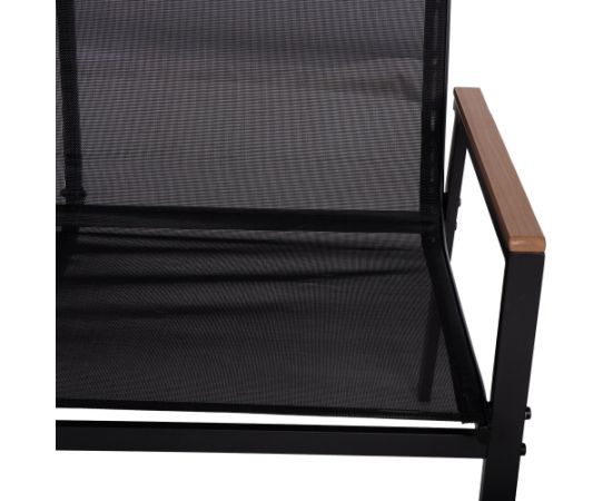 Garden furniture set CANAAN table, bench and 2 chairs, black Jaunumi -Dārzam