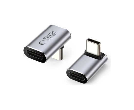 Tech-Protect Ultraboost AA02 USB-C leņķveida adapteris - pelēks Jaunumi - Datori